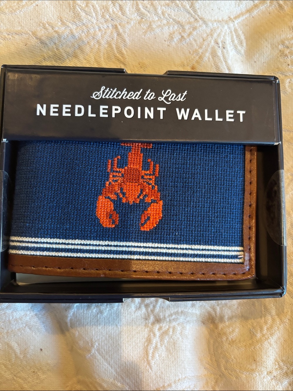 NWT Whelky Needlepoint Wallet
